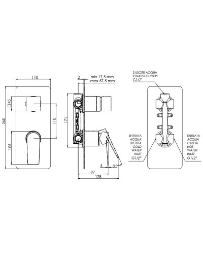 Смеситель для душа Remer Dream D92 Хром