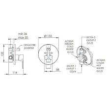 Смеситель для душа Remer Energy EY09 Хром