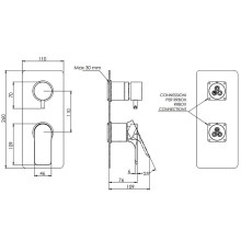 Смеситель для душа Remer Infinity I92KBBO Белый матовый
