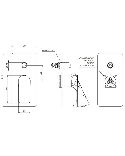 Смеситель для душа Remer Infinity I09KBDO Золото