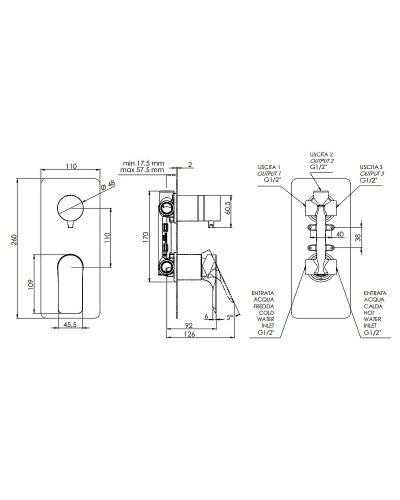 Смеситель для душа Remer Infinity i93DO Золото