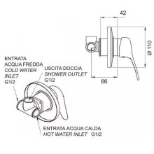 Смеситель для душа Remer Musa M30 Хром