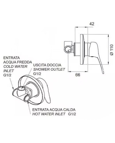 Смеситель для душа Remer Musa M30 Хром