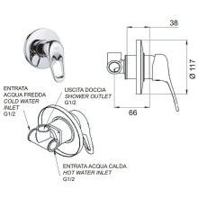 Смеситель для душа Remer Remix R30 Хром