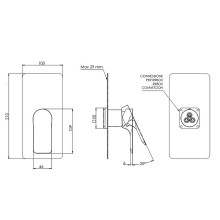 Смеситель для душа Remer Infinity I30KBBG Золото шлифованное