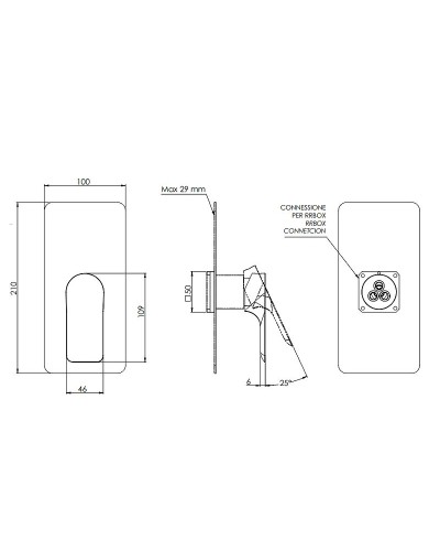 Смеситель для душа Remer Infinity I30KBBG Золото шлифованное