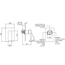 Смеситель для душа Remer Absolute AU30NP Никель брашированный