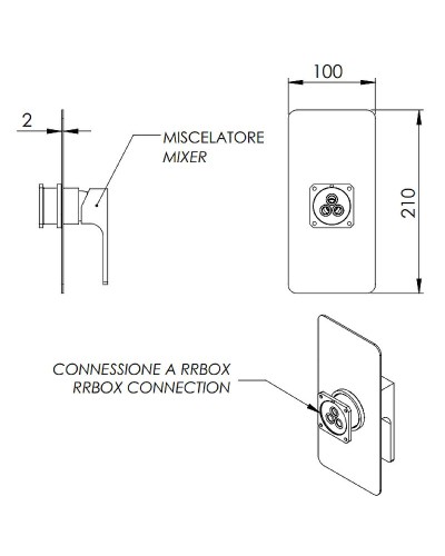 Смеситель для душа Remer Absolute AU30KBNO Черный матовый