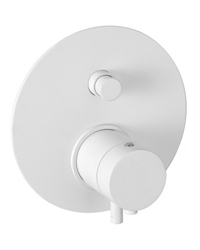 Смеситель для душа Remer Minimal Thermo NT09KBBO с термостатом Белый матовый