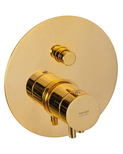 Смеситель для душа Remer Minimal Thermo NT09KBDO с термостатом Золото