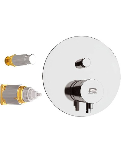 Смеситель для душа Remer Minimal Thermo NT09KB с термостатом Хром