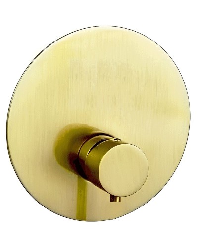 Смеситель для душа Remer Minimal Thermo NT30KBBG с термостатом Золото брашированное