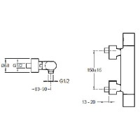 Смеситель для душа Jacob Delafon Talan E10091RU-CP с термостатом Хром