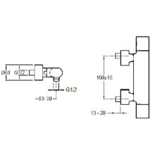 Смеситель для душа Jacob Delafon Talan E10091RU-CP с термостатом Хром