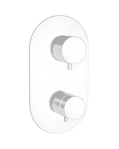 Смеситель для душа Remer Minimal Thermo NT93KBBO с термостатом Белый матовый