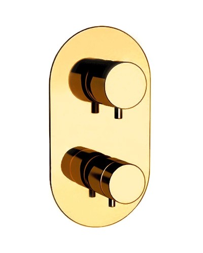 Смеситель для душа Remer Minimal Thermo NT93KBDO с термостатом Золото