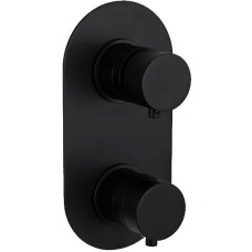 Смеситель для душа Remer Minimal Thermo NT93KBNO с термостатом Черный матовый