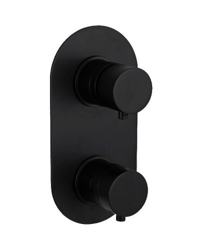 Смеситель для душа Remer Minimal Thermo NT93KBNO с термостатом Черный матовый