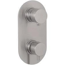 Смеситель для душа Remer Minimal Thermo NT93KBNPO с термостатом Никель брашированный