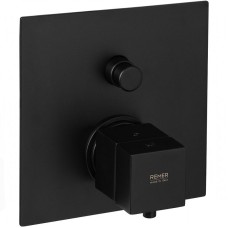 Смеситель для душа Remer Qubica Thermo QT09KBNO с термостатом Черный матовый