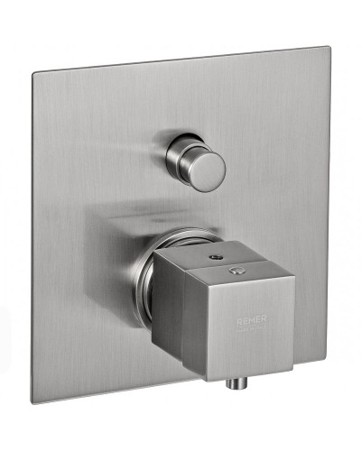 Смеситель для душа Remer Qubica Thermo QT09KBNP с термостатом Никель брашированный
