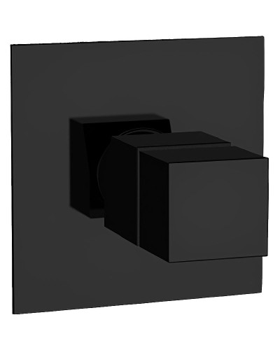 Смеситель для душа Remer Qubica Thermo QT30NO с термостатом Черный матовый