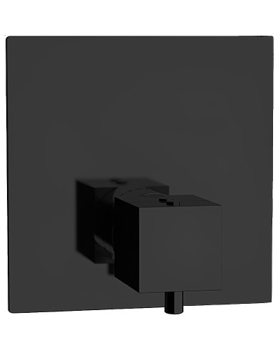 Смеситель для душа Remer Qubica Thermo QT30KBNO с термостатом Черный матовый