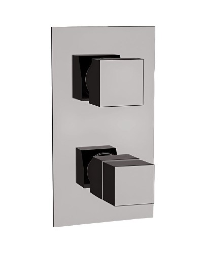 Смеситель для душа Remer Qubica Thermo QT92KBNP с термостатом Никель брашированный