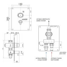 Смеситель для душа Remer Tempor TE32M Хром