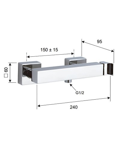 Смеситель для душа Remer Flash Z31 Хром
