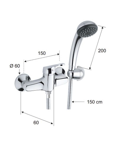 Смеситель для душа Remer Remix R39 Хром