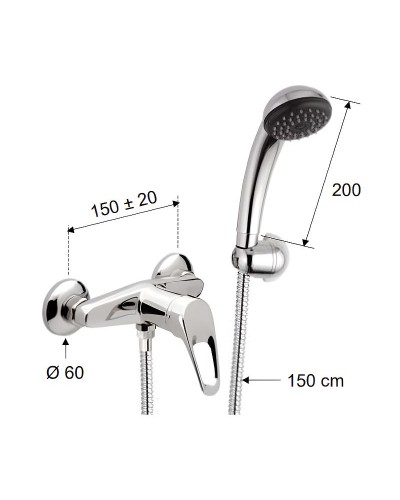 Смеситель для душа Remer Remix R38 Хром