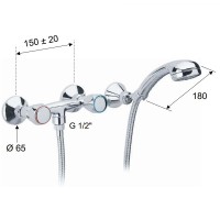 Смеситель для душа Remer 1000-2000 39Y Хром