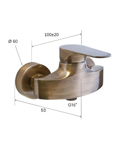 Смеситель для душа Remer Class Line LC31VO Бронза