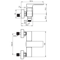 Смеситель для душа Damixa Gala 532000000 Хром