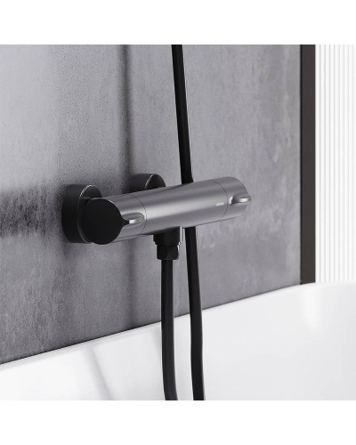Смеситель для душа Damixa Scandinavian Pure 366000300 с термостатом Черный матовый