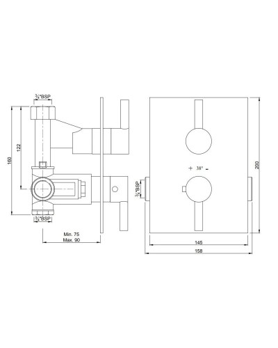 Термостат для душа Jaquar Florentine FLR-CHR-5651