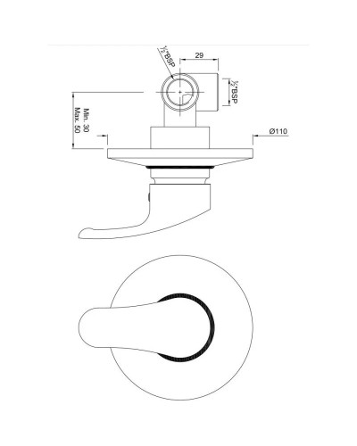 Смеситель для душа Jaquar Eko EKO-CHR-33227