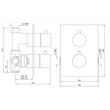 Термостат для душа Jaquar Florentine FLR-CHR-5651HF