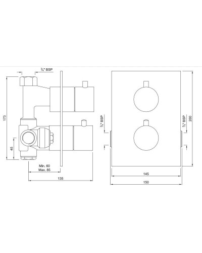Термостат для душа Jaquar Florentine FLR-CHR-5651HF