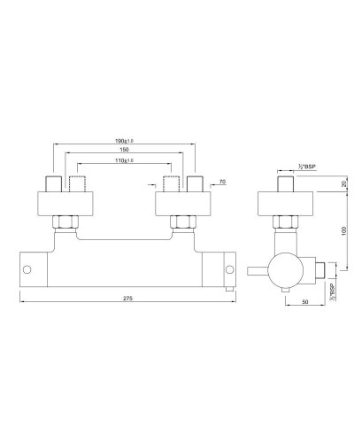 Термостат для душа Jaquar Florentine FLR-CHR-5655