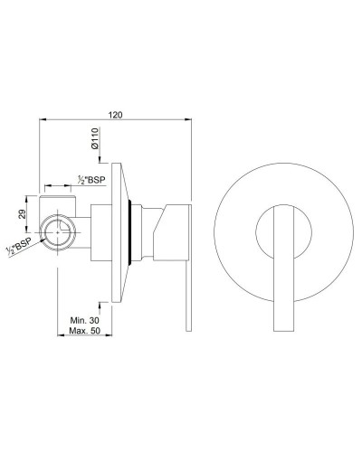 Cмеситель для душа Jaquar Fonte FON-CHR-40227