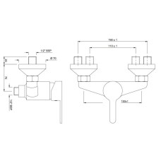 Cмеситель для душа Jaquar Fusion FUS-CHR-29149