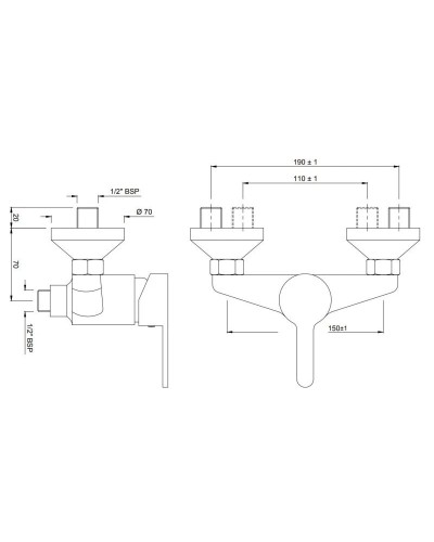 Cмеситель для душа Jaquar Fusion FUS-CHR-29149