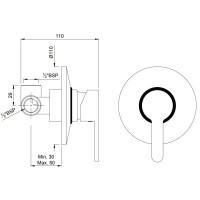 Cмеситель для душа Jaquar Fusion FUS-CHR-29227
