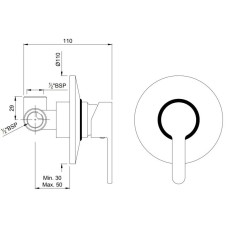 Cмеситель для душа Jaquar Fusion FUS-CHR-29227