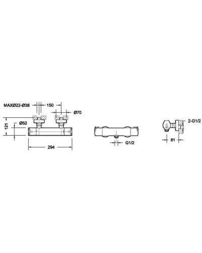 Термостат для душа Bravat Nizza F9353387CP-01-RUS