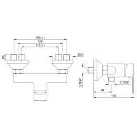 Cмеситель для душа Jaquar Opal Prime OPP-CHR-15149PM