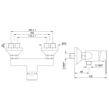 Cмеситель для душа Jaquar Opal Prime OPP-CHR-15149PM