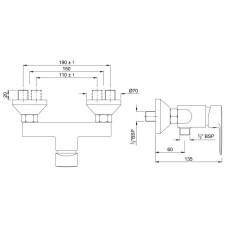 Cмеситель для душа Jaquar Opal Prime OPP-CHR-15149PM